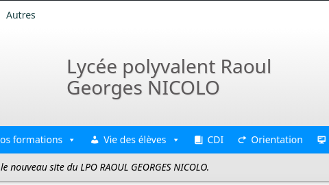 Accéder au nouveau site WEB du lycée ! 