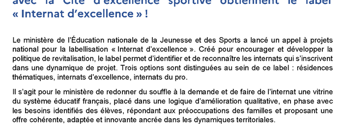 Internat d'excellence