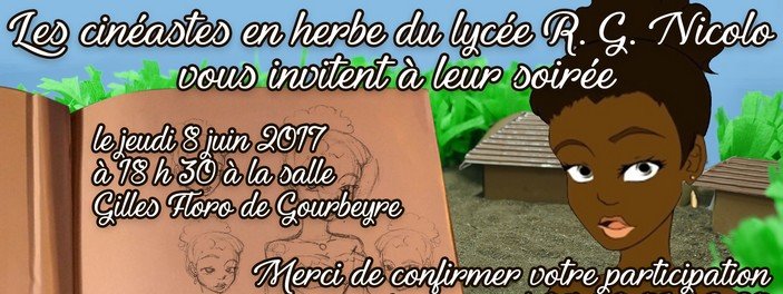 Invitation à la soirée des cinéastes en herbe du lycée RGN